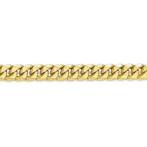 10KT Yellow Gold 7.3MM Semi Solid Miami Cuban Chain - 4 Lengths