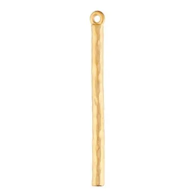 42mm Satin Gold Textured Post Charm