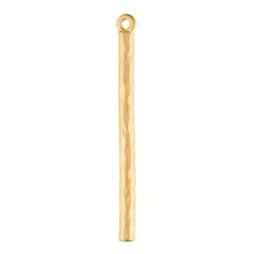 42mm Satin Gold Textured Post Charm