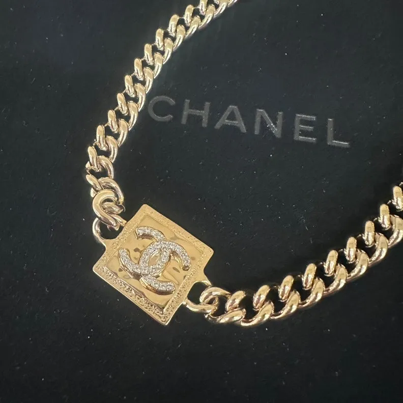 Chanel Gold Coco Choker Necklace