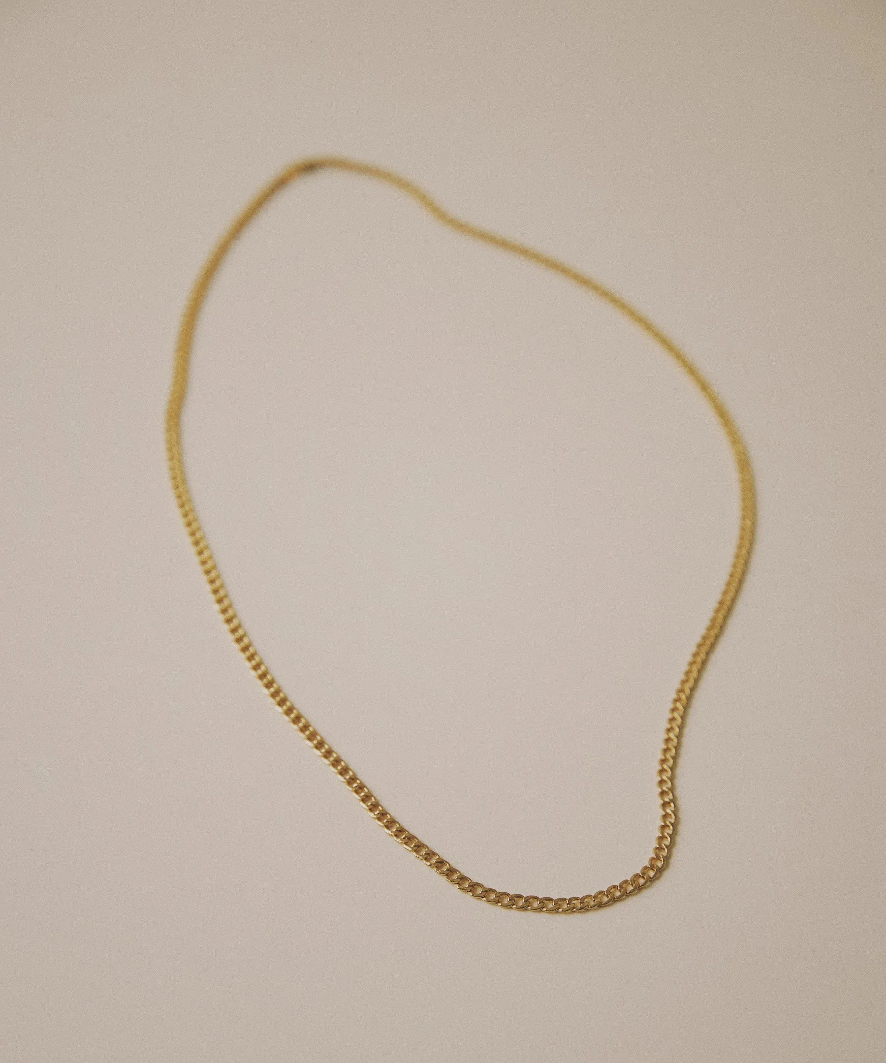 Drew Curb Chain Necklace 14k Solid Gold