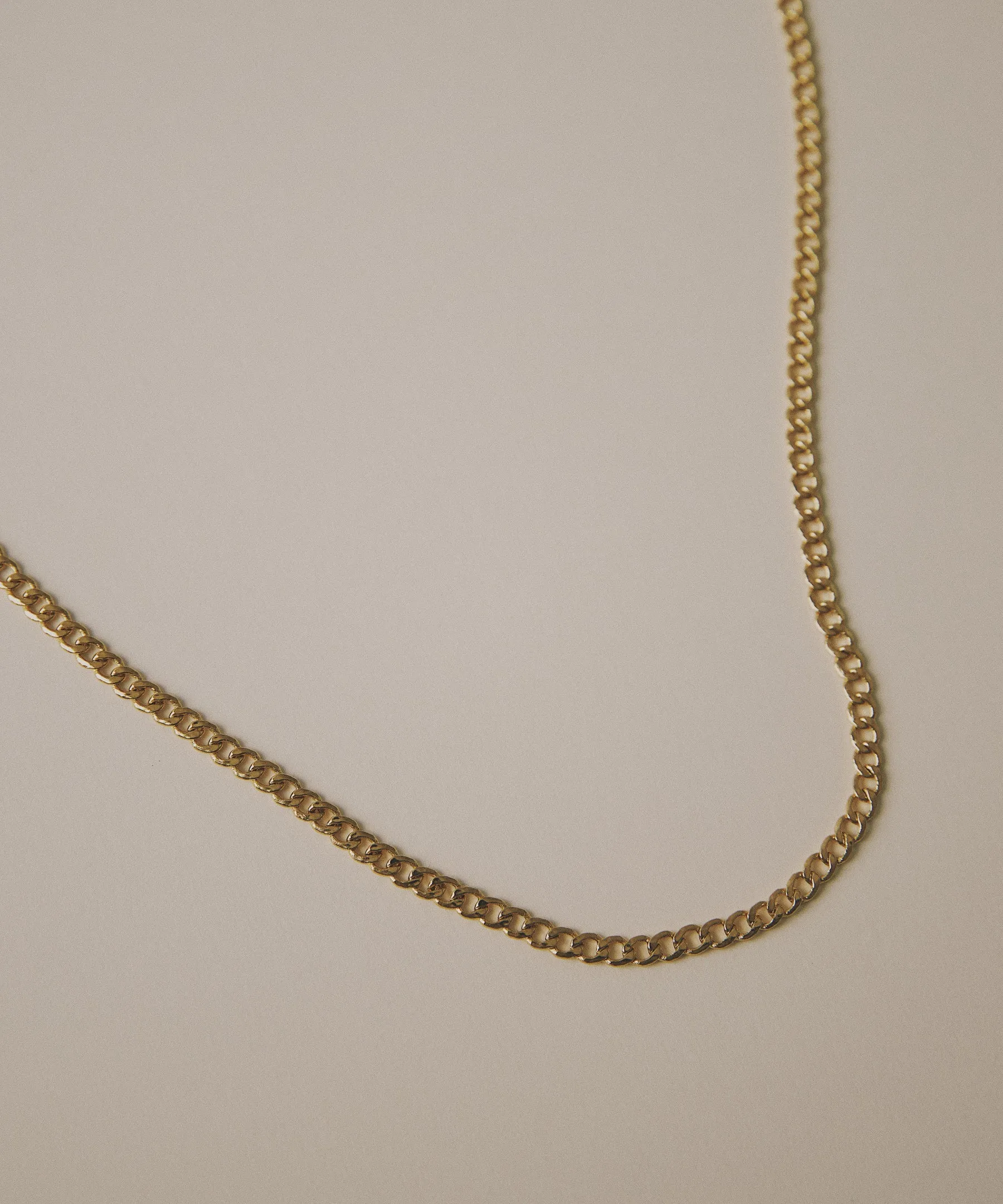 Drew Curb Chain Necklace 14k Solid Gold