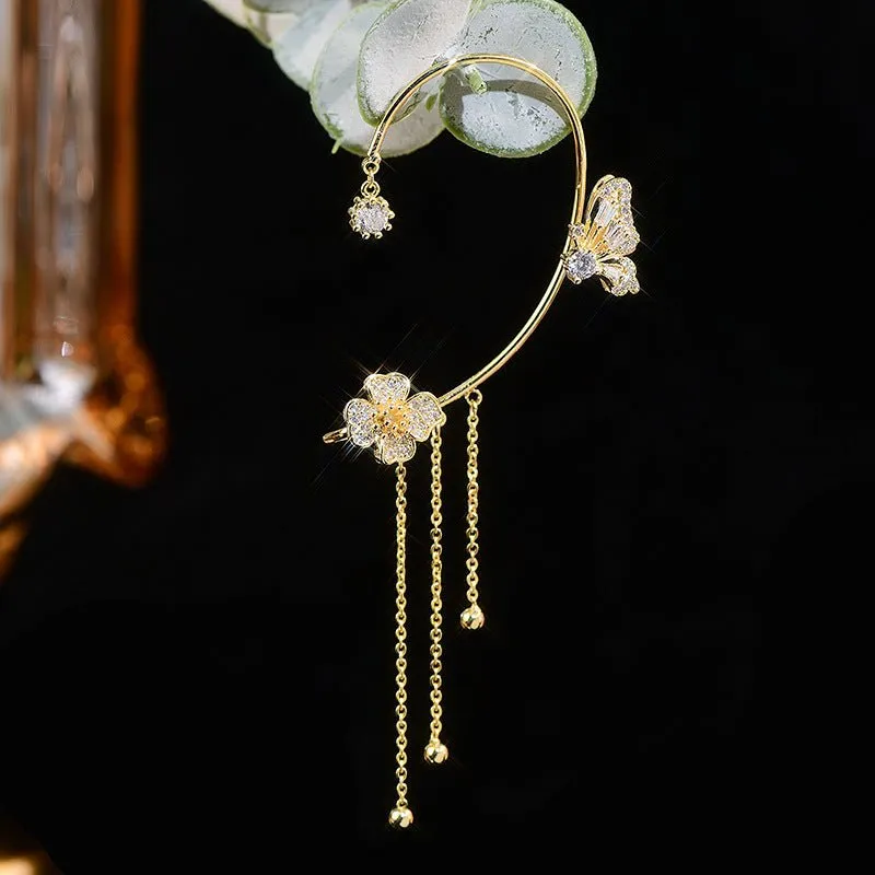 Floral Butterfly Ear Cuffs - Sarah