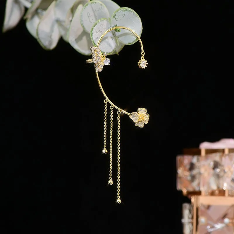 Floral Butterfly Ear Cuffs - Sarah