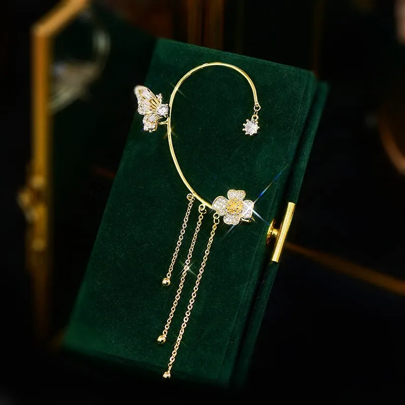 Floral Butterfly Ear Cuffs - Sarah