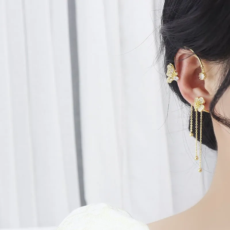 Floral Butterfly Ear Cuffs - Sarah