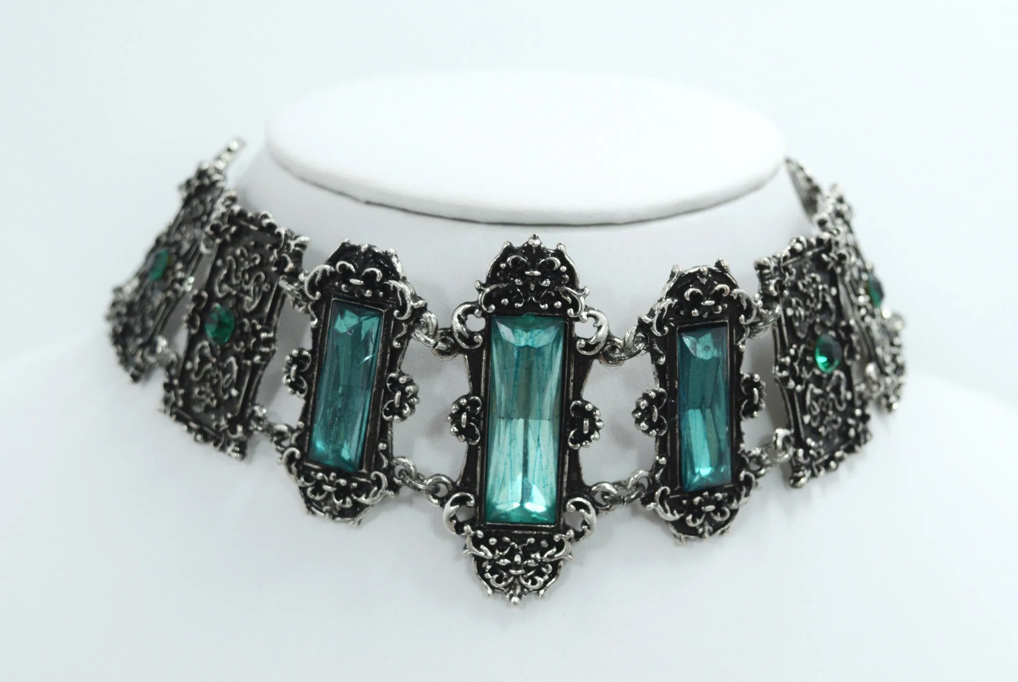 Gothic Choker Vivian Mint Green Choker Necklace Gothic Elegant Victorian Jewelry