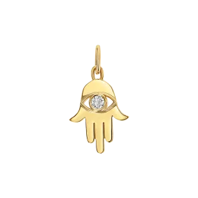 Hamsa Hand with Gemstone Pendant