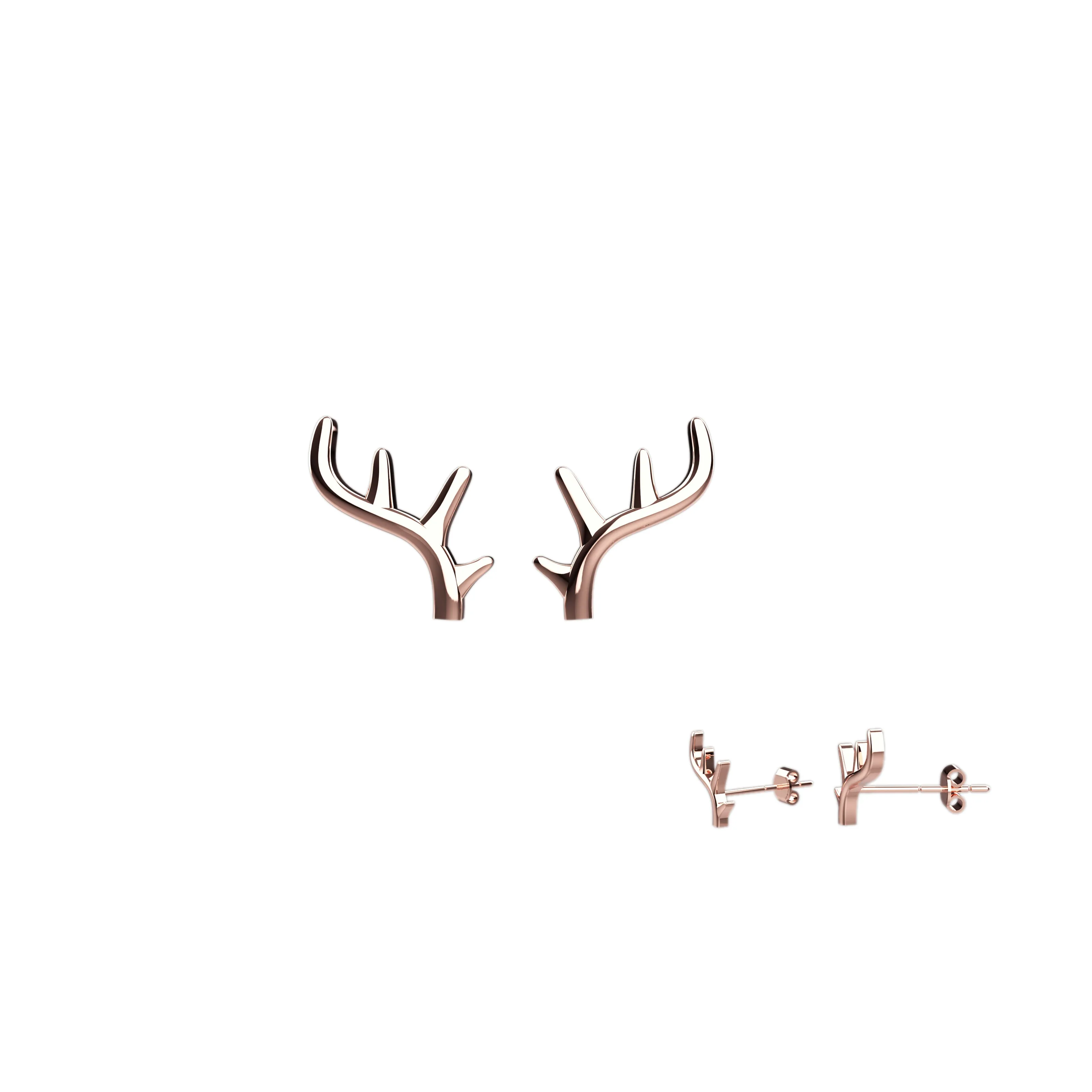 Mini Deer Horn Stud Ear jewelry