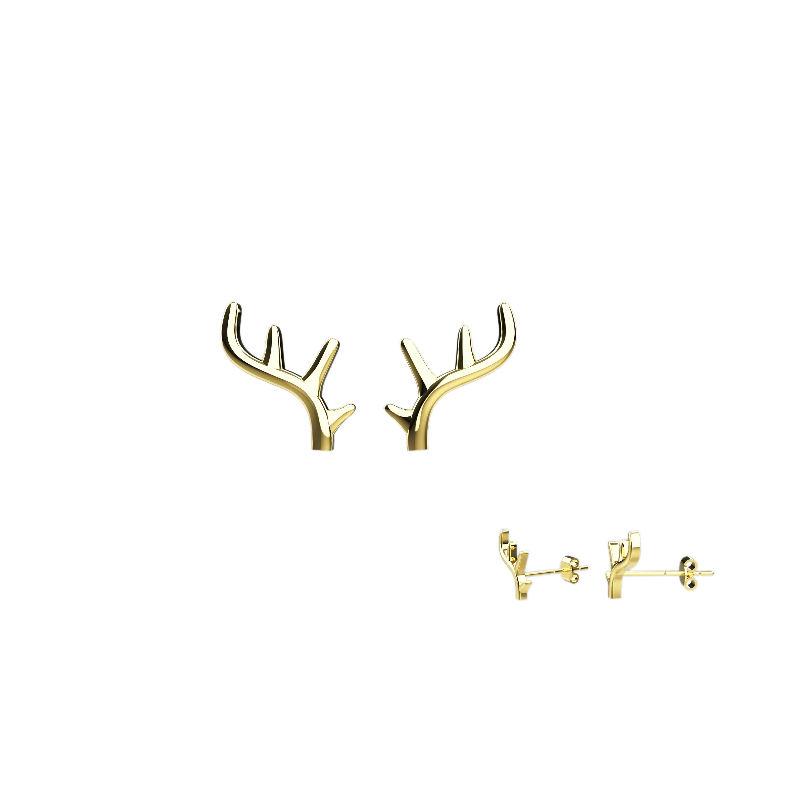 Mini Deer Horn Stud Ear jewelry