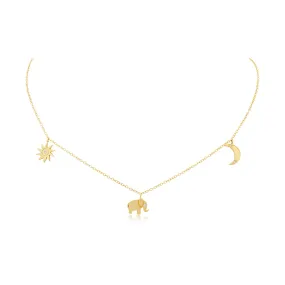 Mini Necklace - 3 Charm