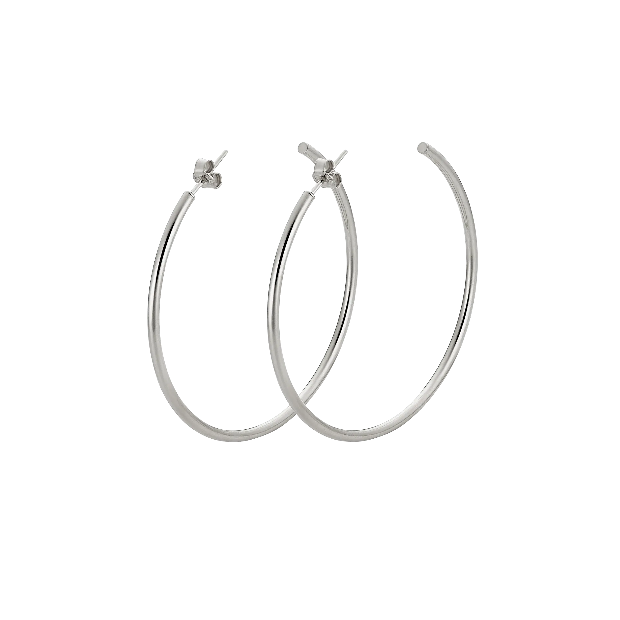 Oversized Solid Gold Hoop Earrings