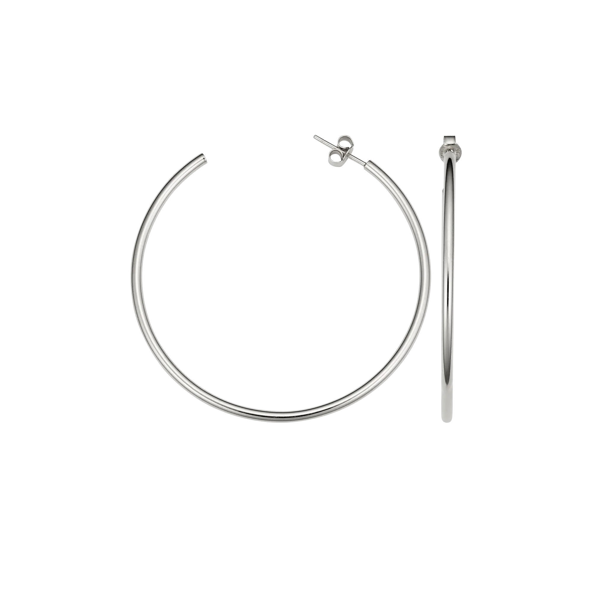 Oversized Solid Gold Hoop Earrings