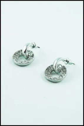 Rhinestone Hoop Earrings