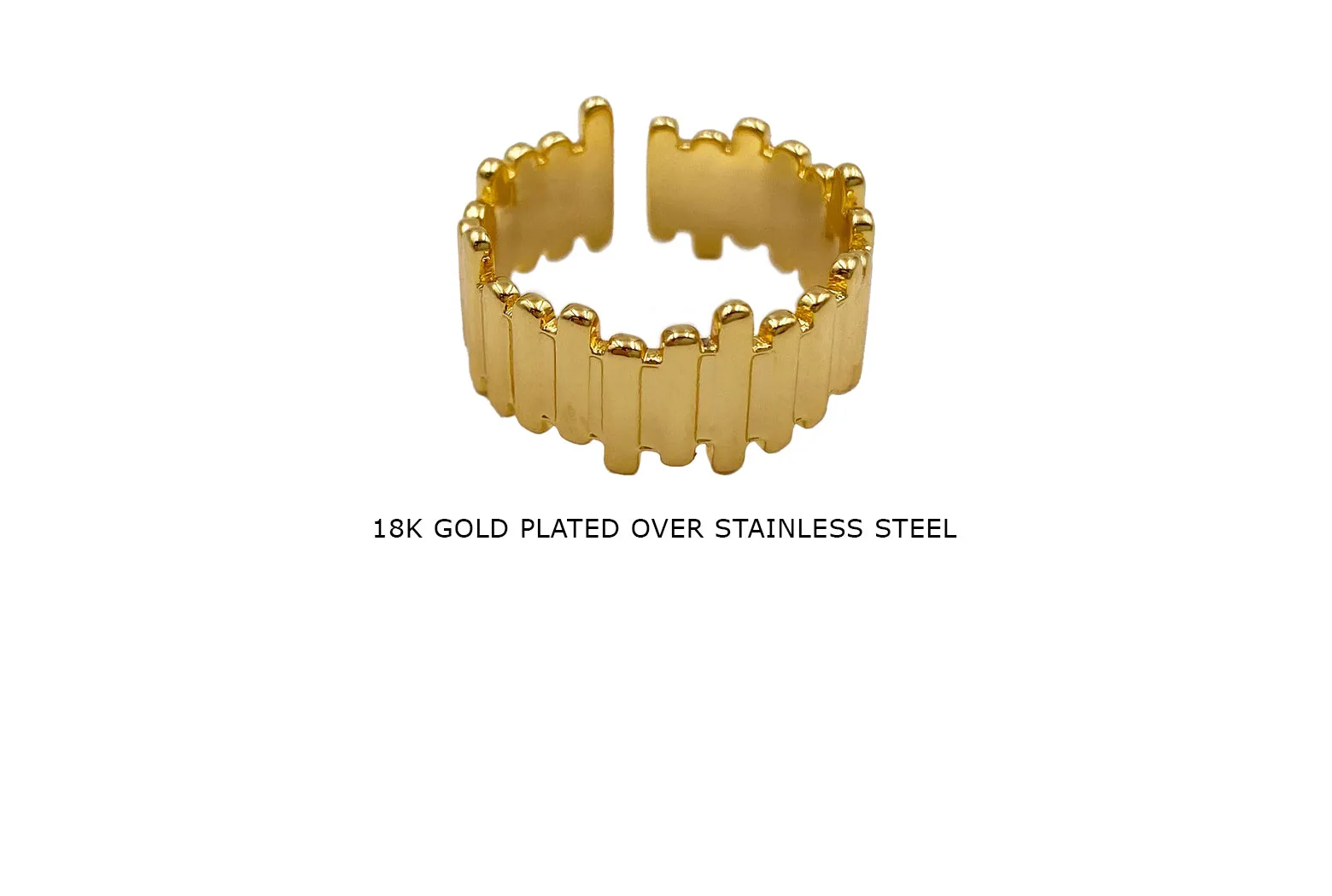 RSO1003 Stainless Steel Contemporary Statement Ring