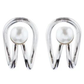 Simple Trendy  Pearl Fashion Ear Cuff E1006 Silver